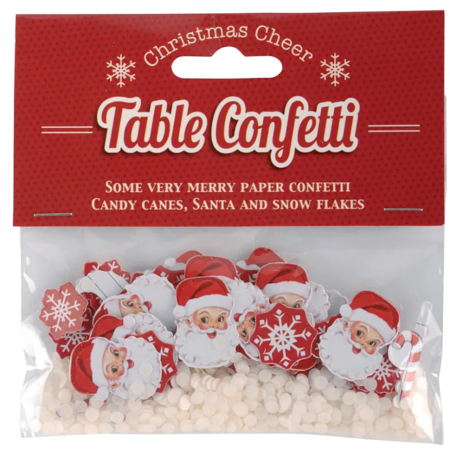 Ginger Ray Tischkonfetti Weihnachten- Nikolaus und Zuckerstange