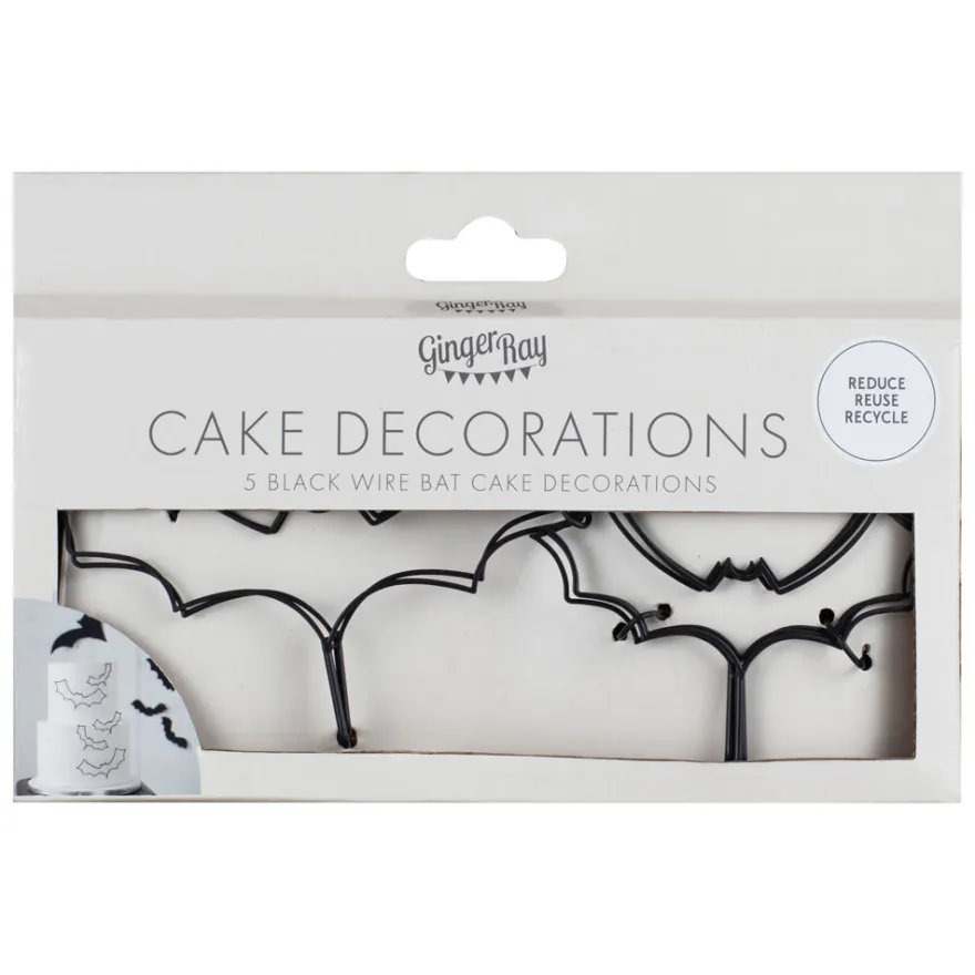 Halloween Cake Decoration - Fledermäuse aus Draht