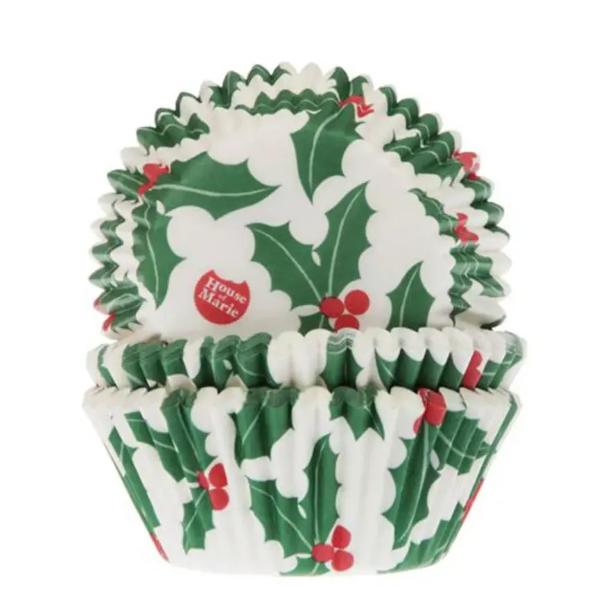 HOM Cupcake-Backförmchen Weihnachsstern 50 Stück