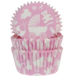 House of Marie Backing Cups - Babymotiv Rosa 50 Stück