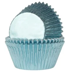 House of Marie Baking Cups Folie Babyblau 24 Stück