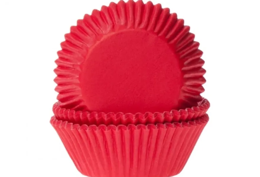 House of Marie Baking Cups - Red 50 Stück