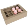 House of Marie Cupcake Schachtel 12 - Kraft pk/2
