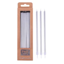 Kerzen Silber extra hoch 18cm - 16 Stück