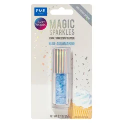 Magic Sparkles – Essbarer Glitzer, irisierende Glitterflocken Aquablau 3g