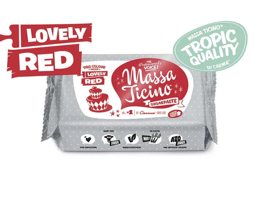 Massa Ticino Tropic – Rollfondant Lovely Red 250g