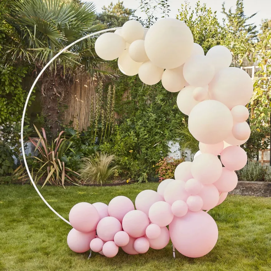Nude- und Pink -Ballonbogen -Set 75 Luftballons
