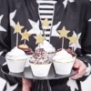 PartyDeco Cupcake Topper Sterne - Gold