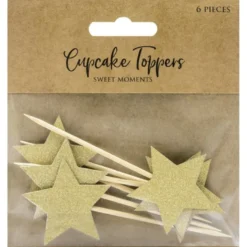 PartyDeco Cupcake Topper Sterne - Gold