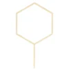 Partydeco Holz Cake Topper - Hexagon