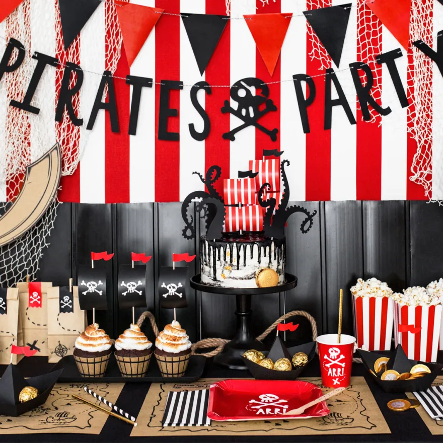 Partydeco Pappteller Pirat 20cm - 6 Stück