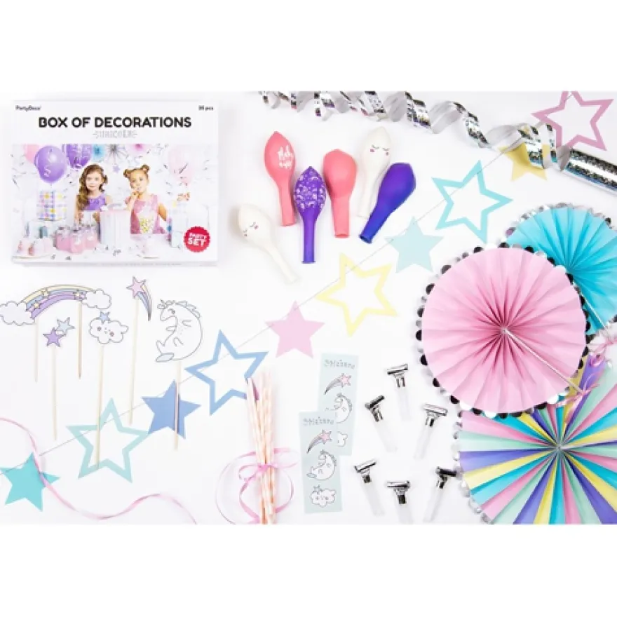 PartyDeco Party Deko Set Einhorn