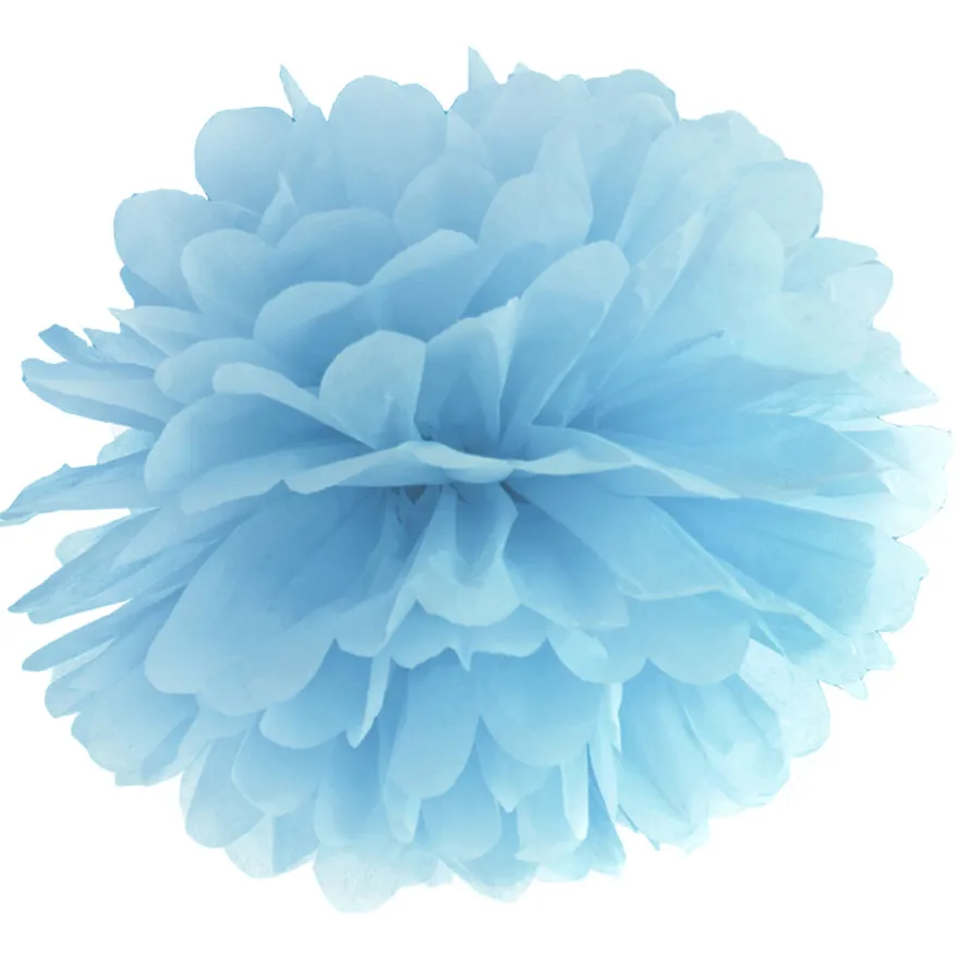 Partydeco Pom Pom Misty Blau - 25cm