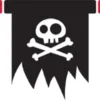 Partygirlande Fahnen-Banner Captain Jake