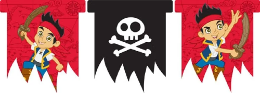 Partygirlande Fahnen-Banner Captain Jake