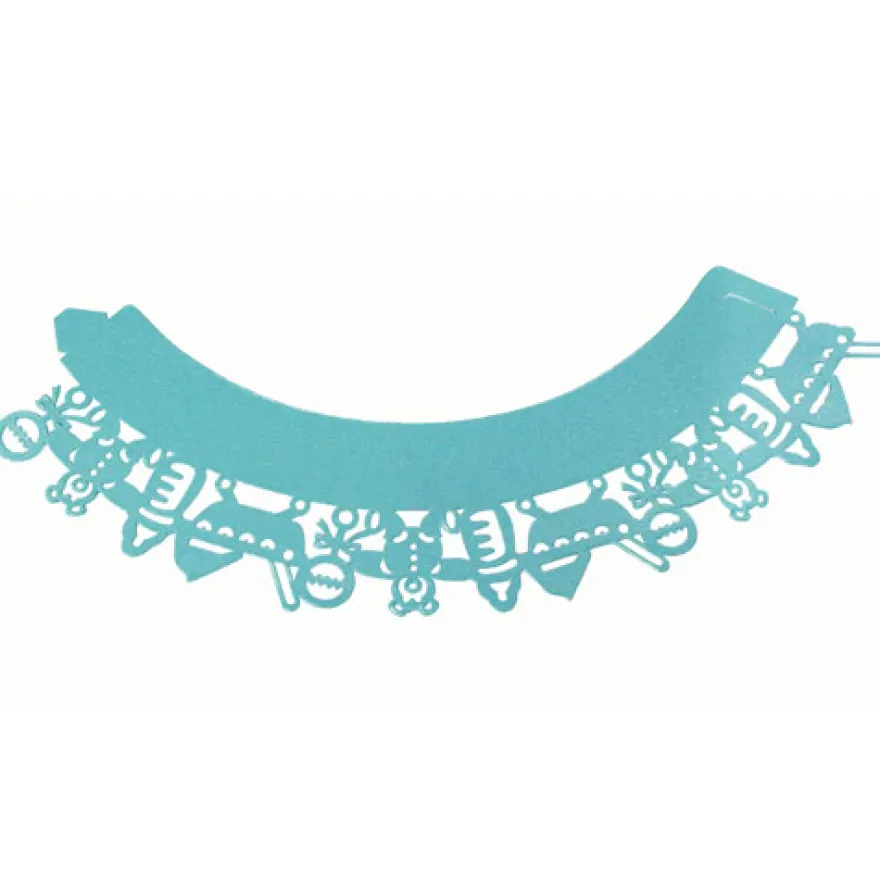 PME Cupcake Wrapper Baby - Blue 12 Stück