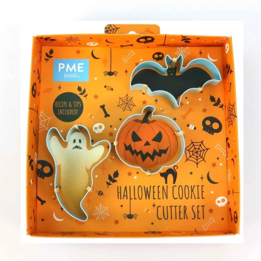 PME Halloween Ausstecherset - Fledermaus, Gespenst & Kürbis
