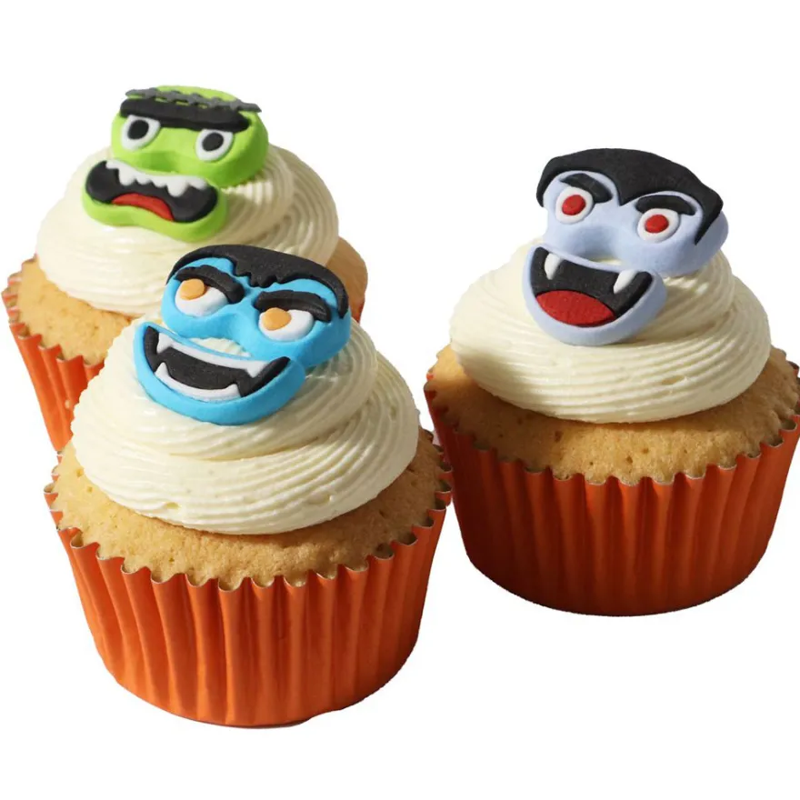 PME Halloween Essbare Zuckerdeko - Monstergesichter 12 Teile