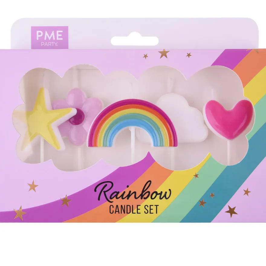 PME Kerzen Regenbogen - 5 Stück