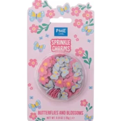 PME Sprinkle Charms kleine Schmetterlinge & Blumen 25g