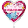 Premioloon Luftballon - Einschulung Herz mit Elefant
