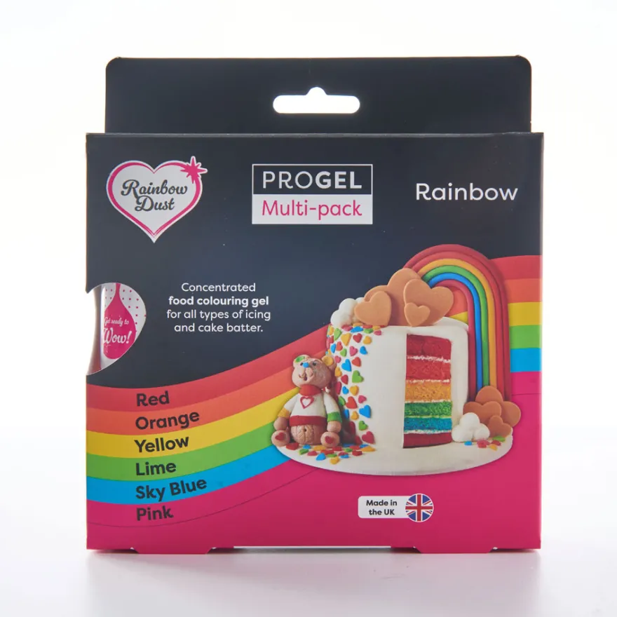RD ProGel Lebenmittelfarbe Multipack - Regenbogen