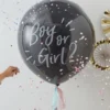 Schwarzer Riesenballon mit Konfetti - Boy or Girl?