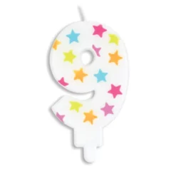 Scrapcooking bunte Zahlenkerze Kerze - Zahl 9