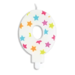 Scrapcooking bunte Zahlenkerze Kerze - Zahl 0