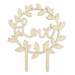 Scrapcooking Cake Topper Wood Love