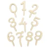 Scrapcookingo Cake Topper Zahlen - Holz 0-9