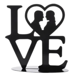 Silhouette aus Metall Love