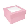 Simply Making Tortenkarton Rosa mit Fenster 30x30x15cm