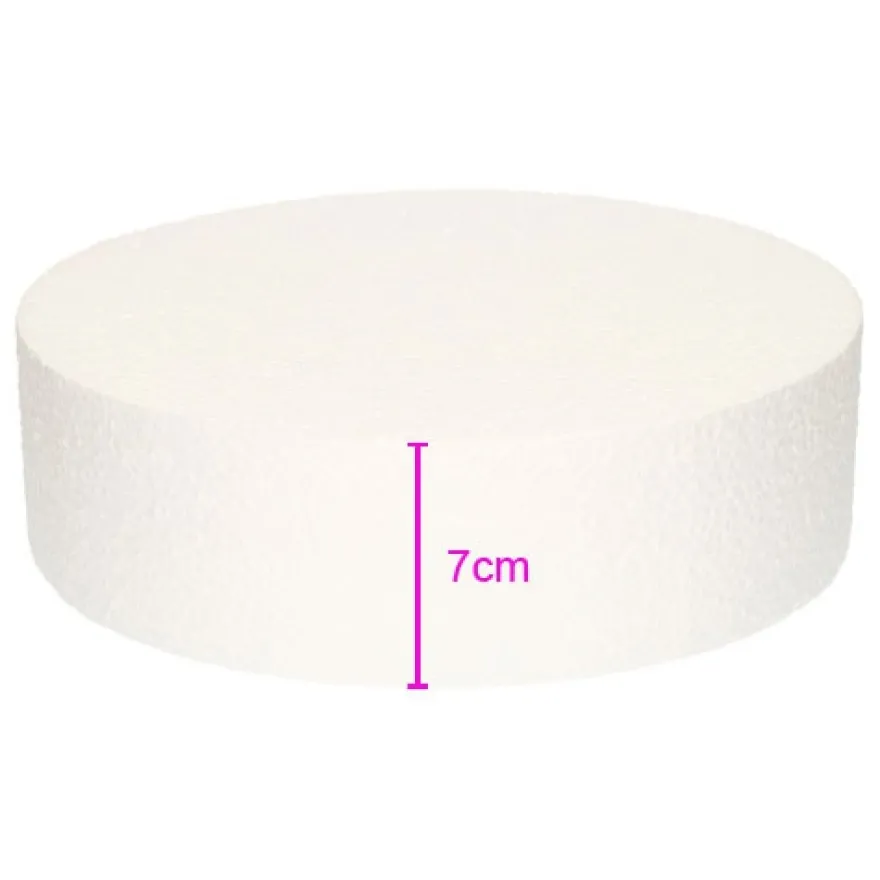 Styropor Dummy rund 7cm hoch -Ø25cm