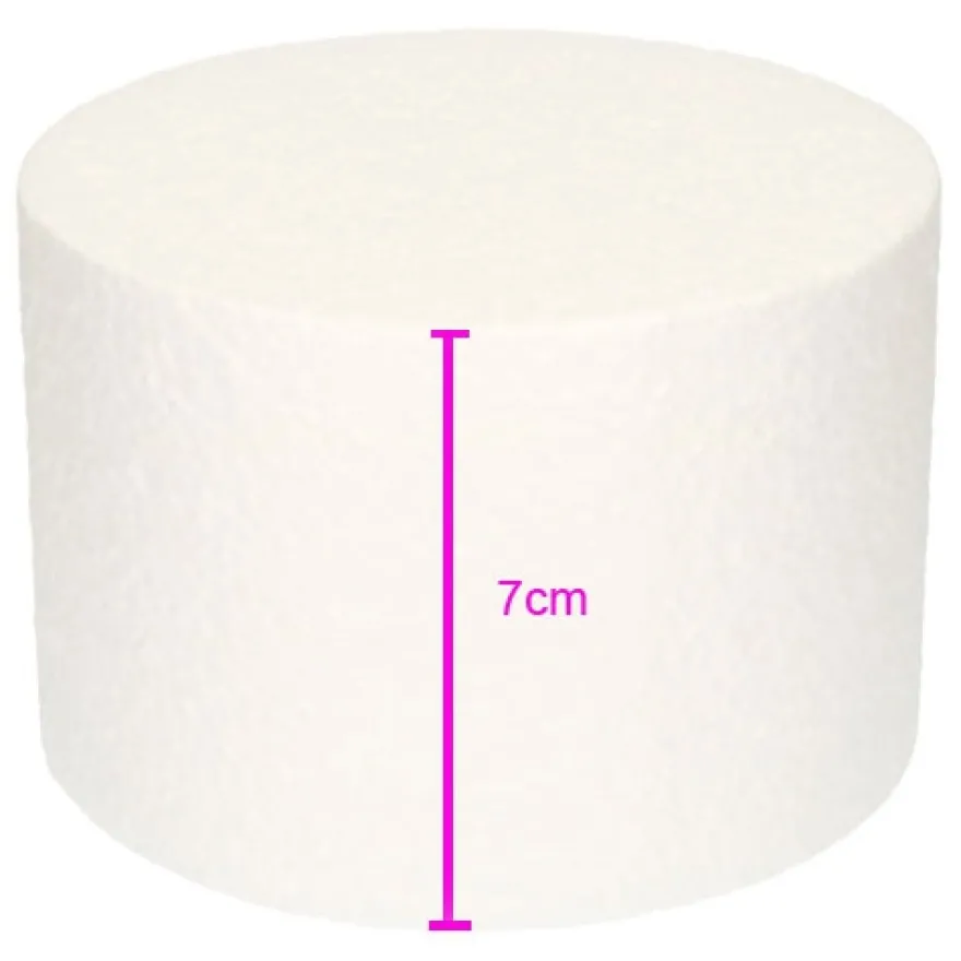 Styropor Dummy rund 7cm hoch -Ø20cm