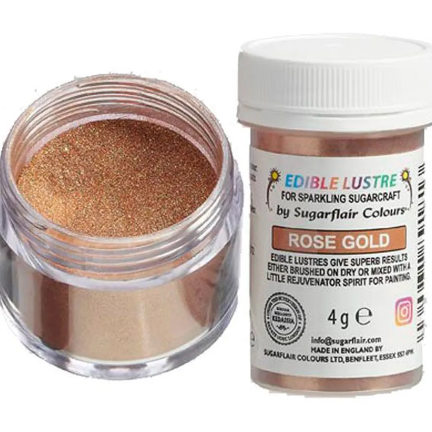 Sugarflair edible Lustre Rose Gold 4g