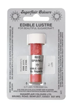 Sugarflair Glanz- Puder, Red Sparkle 2g