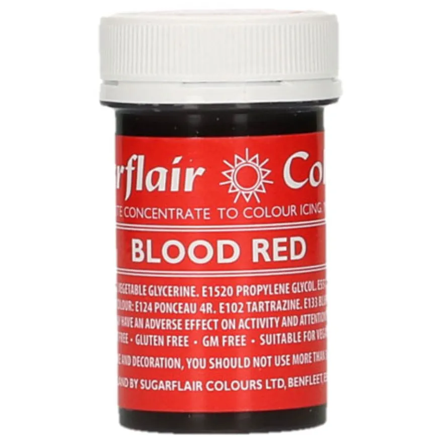 Sugarflair Pastenfarbe Blutrot - Blood Red