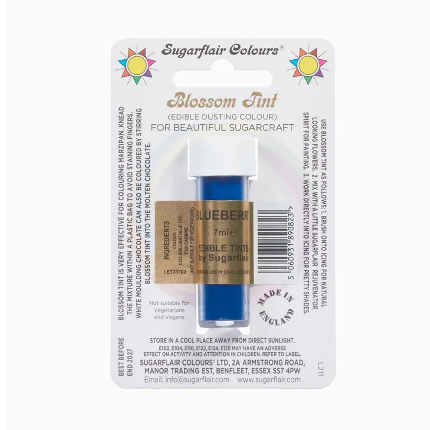 Sugarflair Puder Blueberry, 7ml