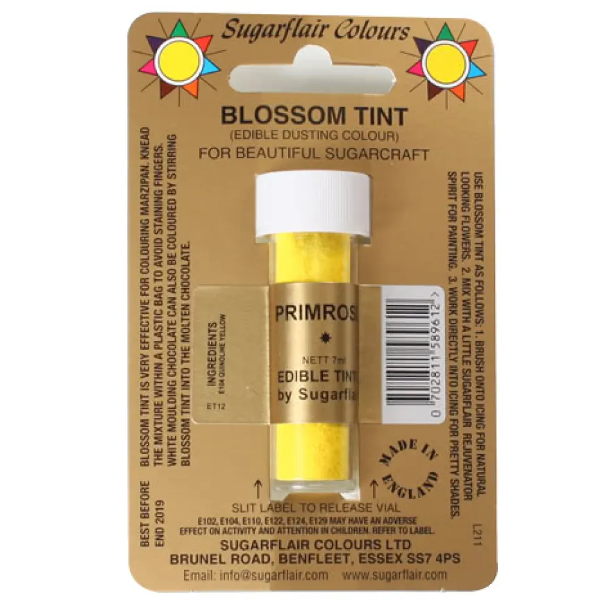 Sugarflair Puder, Primerose-Gelb, 7ml