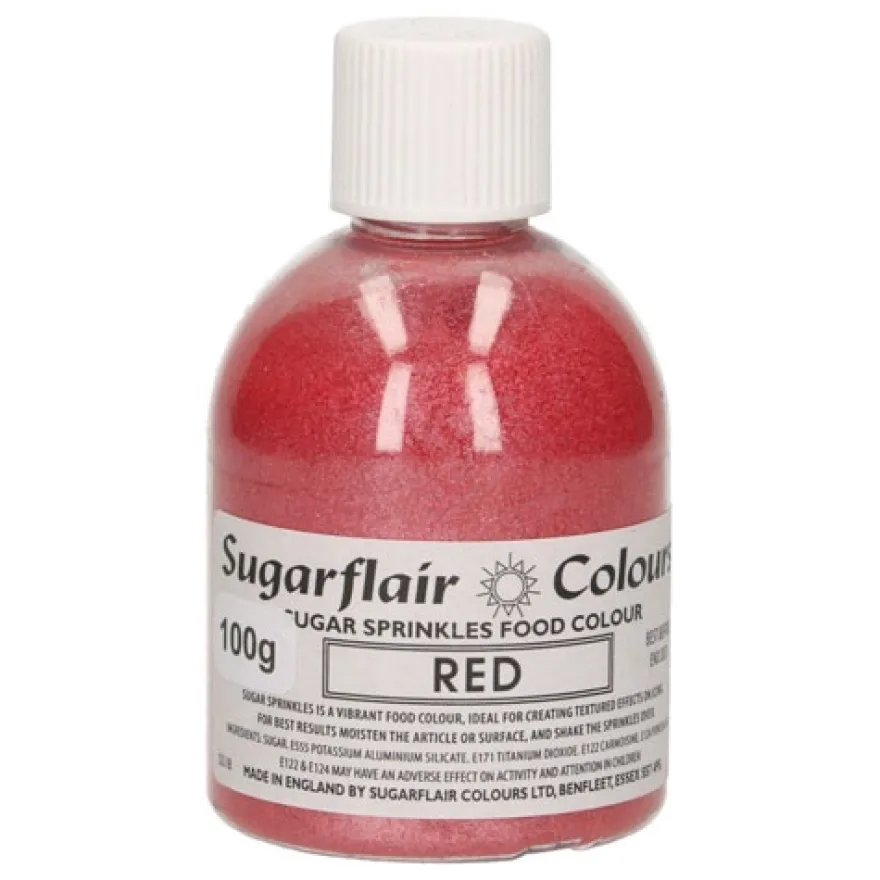 Sugarflair Sugar Sprinkles - Zuckerstreusel Red 100g