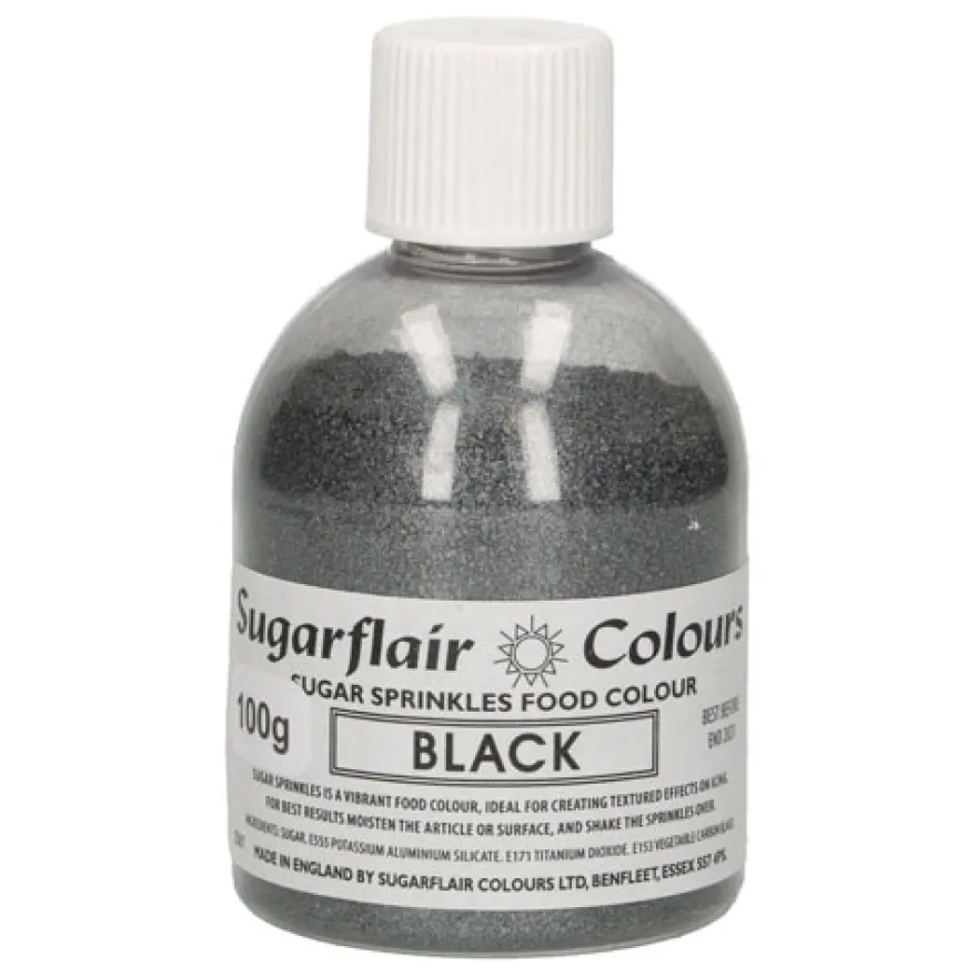 Sugarflair Sugar Sprinkles - Zuckerstreusel Black 100g