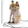 Tortenfigur Hochzeit - Brautpaar mit gelben Blumen