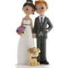 Tortenfigur Hochzeit - Brautpaar mit Hund
