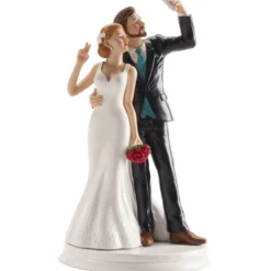 Tortenfigur Hochzeit - Brautpaar Selfie 20cm