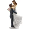 Tortenfigur Hochzeit - Bräutigam trägt Braut