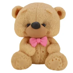 Tortenfigur Zuckerfigur Bär mit rosa Schleife