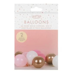 Umweltfreundliche Luftballons - 40 Stück Rose Gold