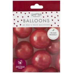 Umweltfreundliche Luftballons - 40 Stück Rot