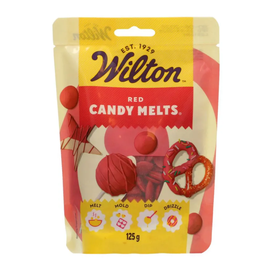 Wilton Candy Melts - Schmelzdrops Rot 125g